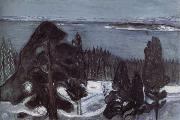 Edvard Munch Winter night oil